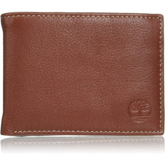 Men Brown Leather Passcase Security RFID One Size - Picture 1 of 5